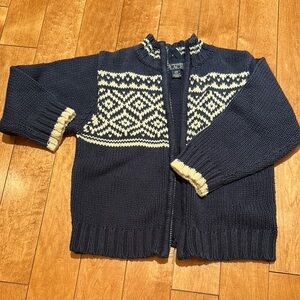 Navy Blue and Cream Sweater